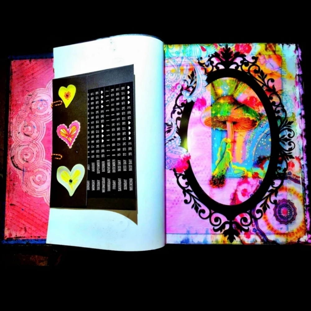 Junk Journal Glowing Goddess Large Embellished Handmade Book Mixed Media Art - Picture 3 of 12